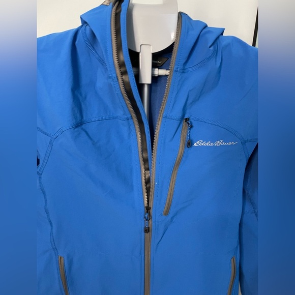 EUC Men’s small Eddie Bauer blue‎ hooded First Ascent Jacket - Picture 2 of 9